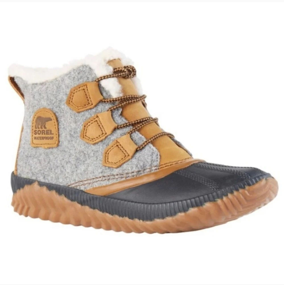 Sorel Brown Tan Gray Duck Boots - Picture 2 of 8